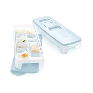 Tupperware Fresh & Pure Ice Trays - Clear Plastic Trays with Multiple Slots for Organizing Ice Cubes