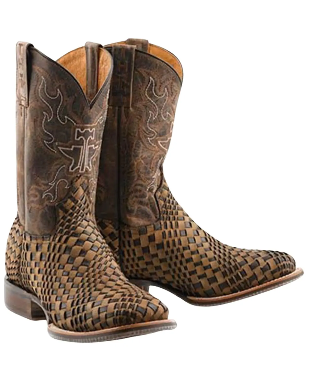 Tin Haul Men's Men'S Dream Weaver Bronc Rider Western Boot Broad Square Toe - 14-020-0077-0475 Ta