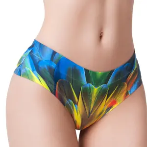 Memème Women’s Ultra-Comfortable PARADISE BIRDS - Parrot - Panties | Breathable Cotton Crotch, Stretchy Fit