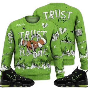 Uptempo 95 Black Volt Ugly Sweater, Max Uptempo 95 Black Volt Outfits Shirt, Tattoo Trust No One Streetwear Unisex Sneaker Matching Shirts