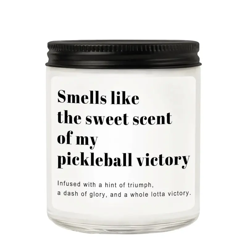 Pickleball Gifts for Women Men, Pickleball Accessories, Lavender Scented, Floral Scented Candle - Funny Gifts Pickleball for Lovers, Players, Fans, Sports Aroma