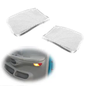 2pcs Clear Lens Car Interior Front Door Panel Courtesy Light Covers Shells For Ford F150 Heritage F250 Duty Truck , Replaces OEM # F65Z-13731-AA F65Z-13741-AA
