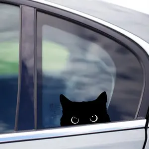 Peeking Cat Car Stickers, Cute Cat Bumper Sticker, Peeking Cat Car Window Decal, Funny Stickers for Laptop, Trucks, Laptop, Car Decals, Car Decorative Sticker