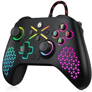 Wired RGB Controller for Xbox One/Series X|S & PC – Programmable Macro & Turbo, Dual Vibration, 2.4GHz Wireless Connectivity