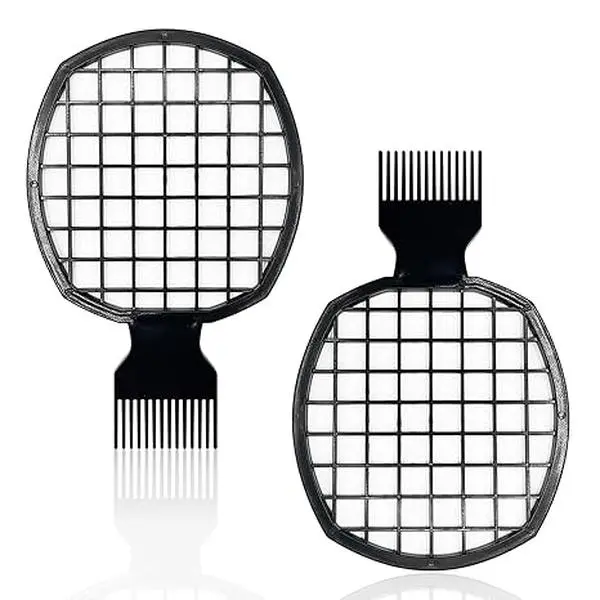 2Pcs Upgraded Twist Combs Hair Sponge Brush, Superior to Hair Sponge for Curls in Men and Women, Dual-sided Design,  2 Combs Included