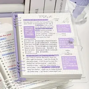 [Waterproof Loose-Leaf Notebook] Waterproof & Moisture-Proof 240-Page A5 PVC Transparent Loose-Leaf Notebook | Replaceable Refillable Binder for Daily Writing, Office, and Study Use