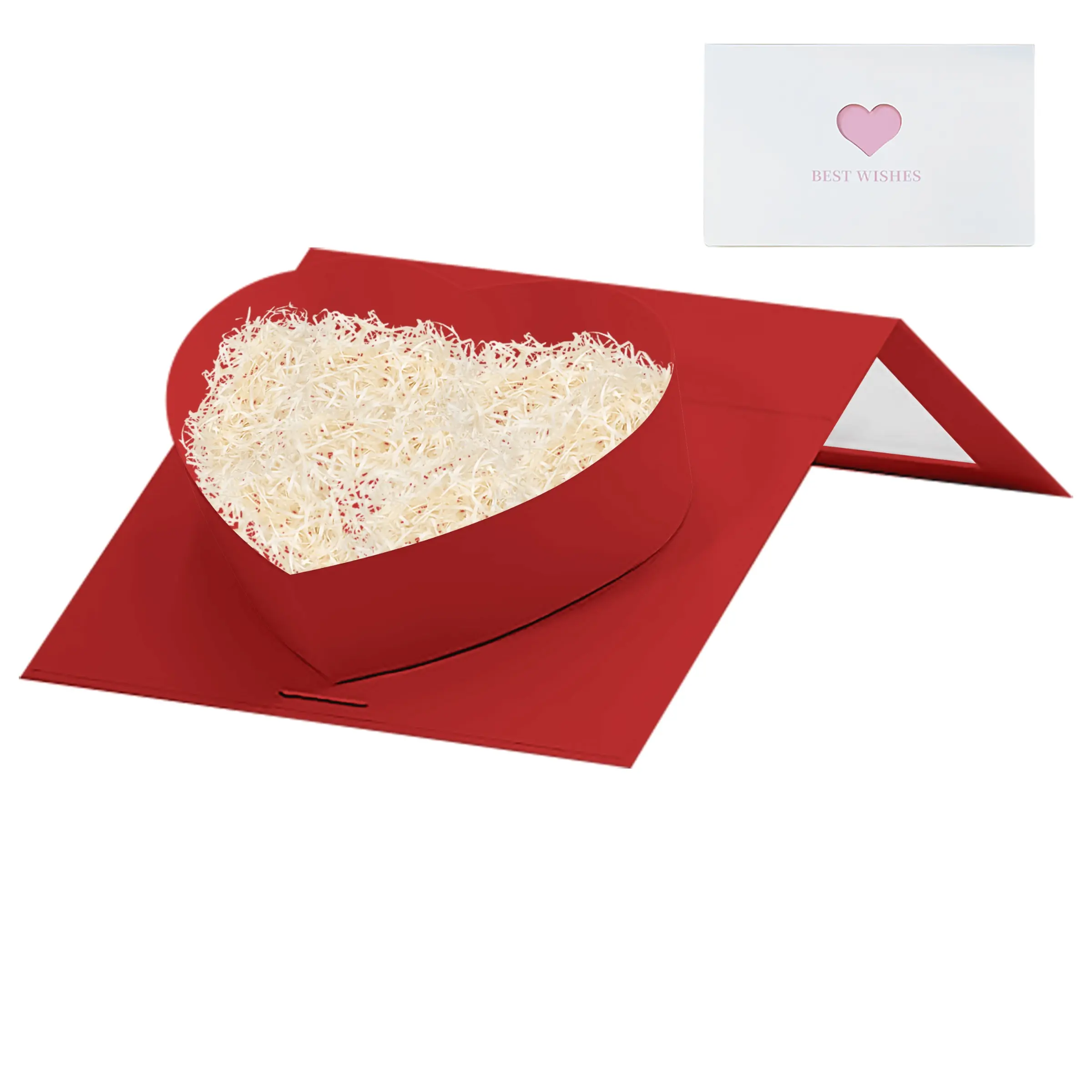 Gift Boutique Valentine Heart Shaped Gift Boxes Red Hearts Treat Box with Window & Bows on Lids Nesting Cardboard Cookie Box for Gift Decorative Present Packaging