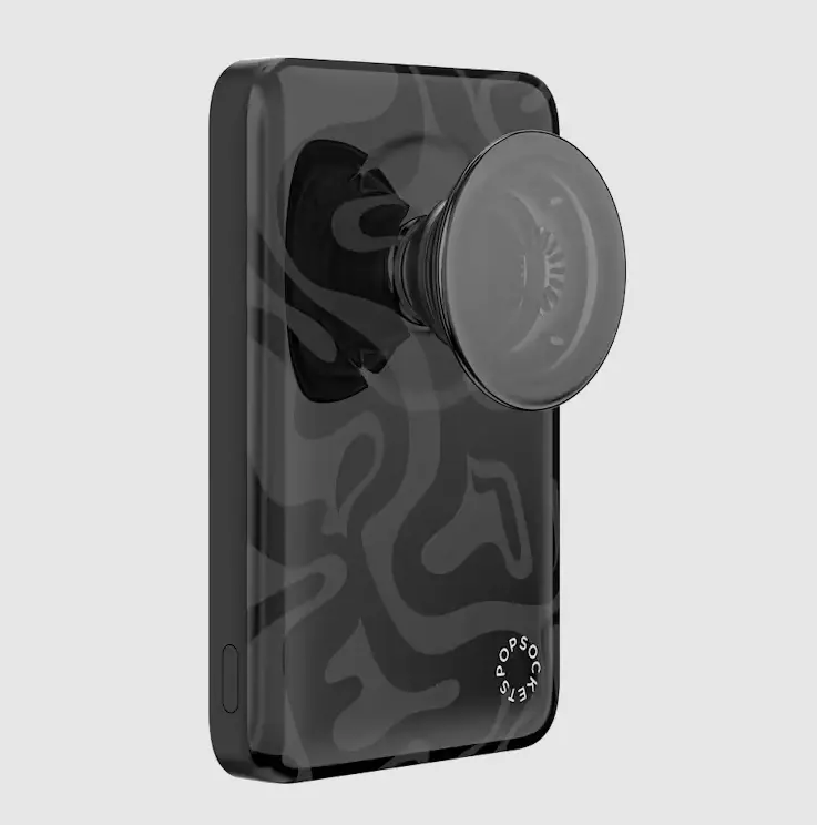 PopSockets MagSafe PowerPack - Black Smoke Magnetic Tech Accessory, Smartphone Accessory for Cellphone Holding, Mounting, Accessories