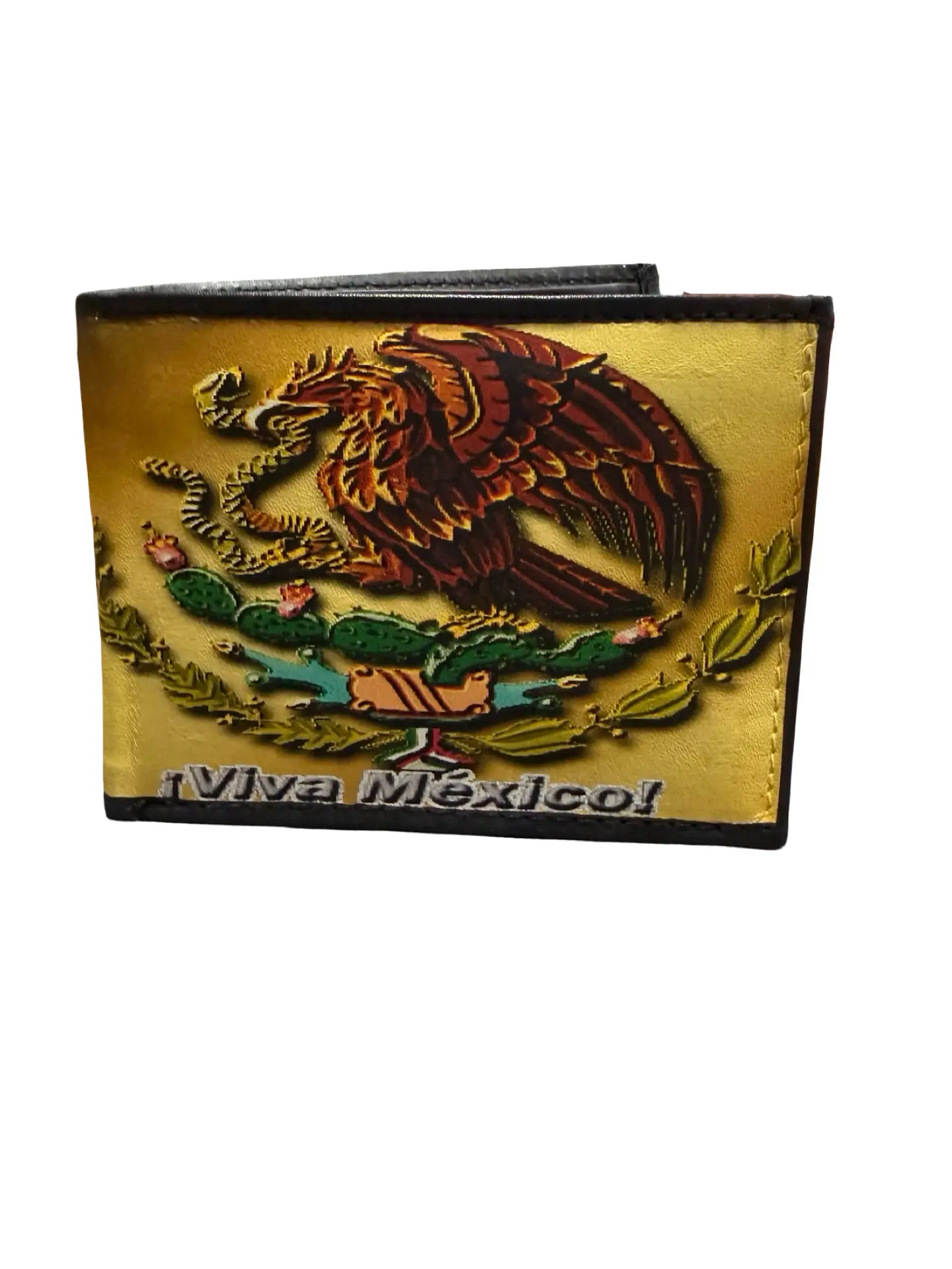 Billetera con Aguila de Mexico Escudo de Piel Men’s Leather wallet with Mexico Eagle