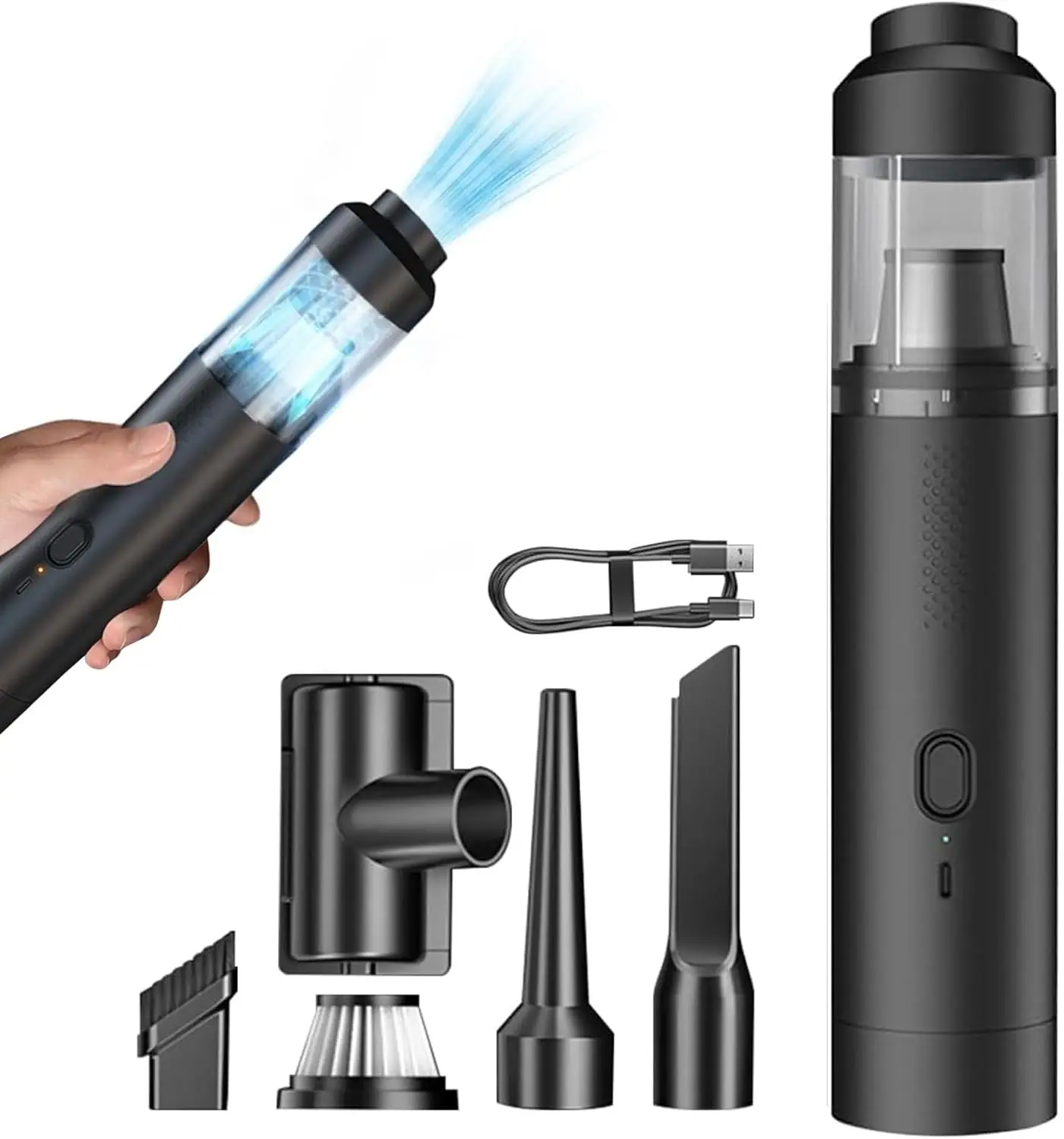 Slim Cordless Car Vacuum High Power 19000Pa, 2025 New Cordless Handheld Car Vacuum Cleaner Portable Air Blower with Brushless Motor Mini Vacuum Cleane