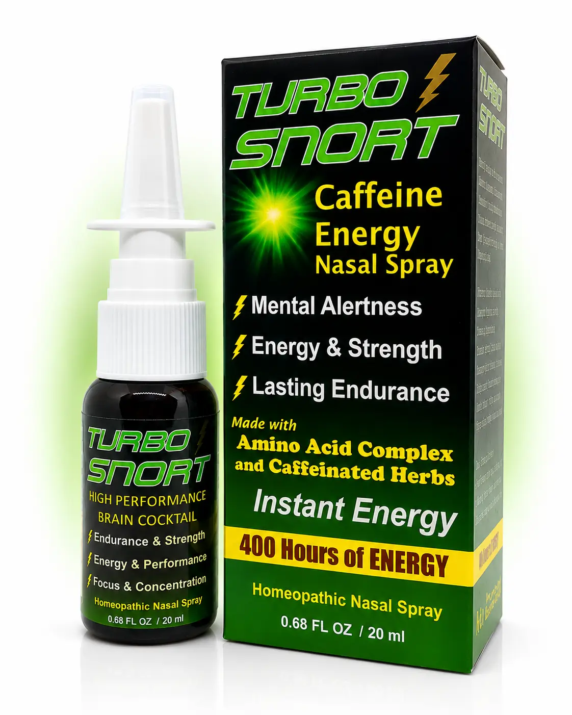 Turbo Snort® Caffeine Nasal Spray | Fast Energy & Focus Oral Traditional