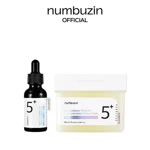 [numbuzin Official] No.5+ Spotless Glow Duo | No.5+ Serum + Toner Pads | Hyperpigmentation | Vitamin C, Niacinamide, Glutathione