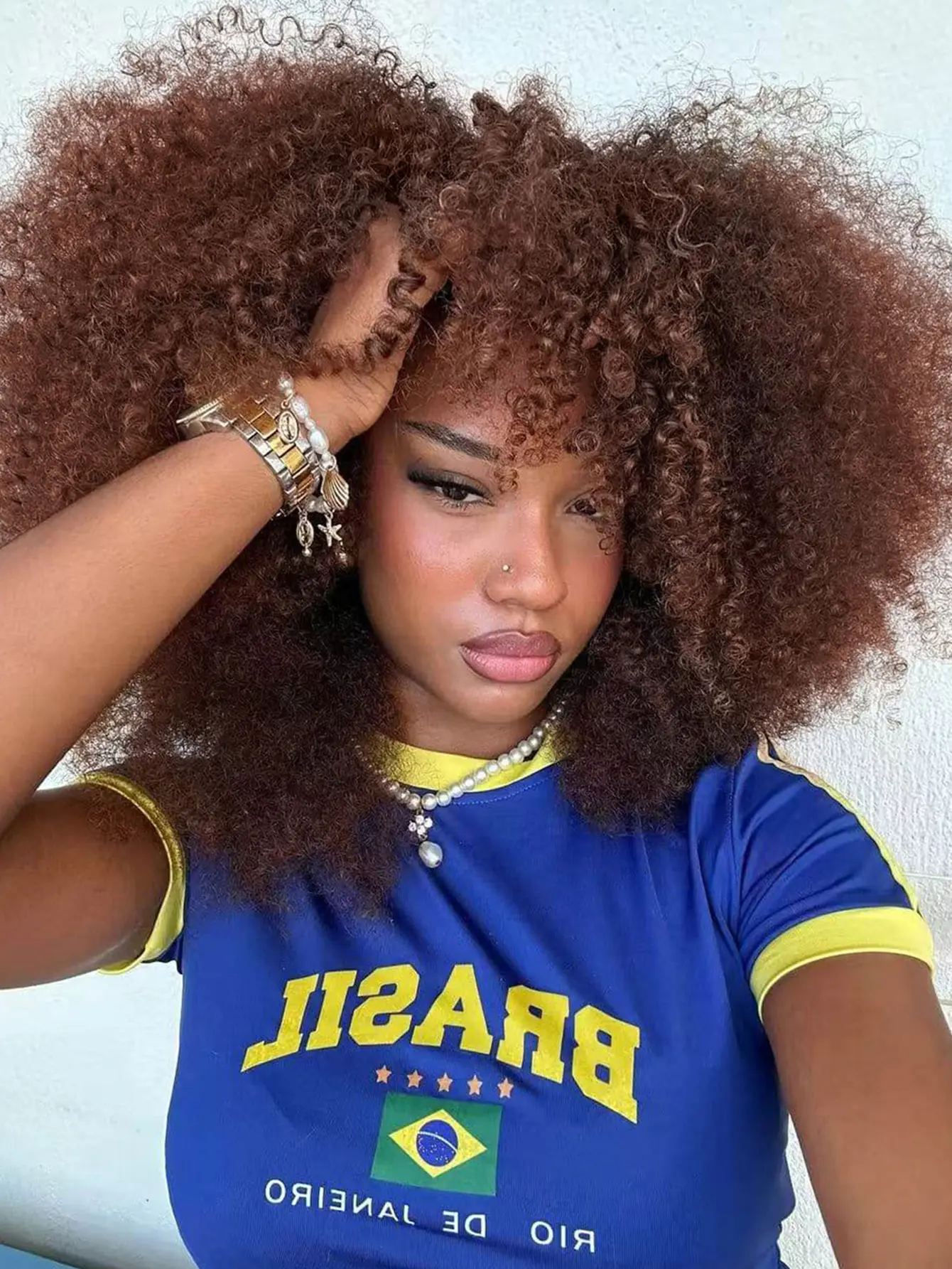 SummerVibes 16 Inch Short Afro Kinky Curly Coily Hair Wigs for Women, Fluffy Glueless Wigs With Bangs, Summer Glueless Synthetic Full Machine Wigs Black To School, Fall Outfits, Weddings Daily Wear Disco Parties Adjustable Straps