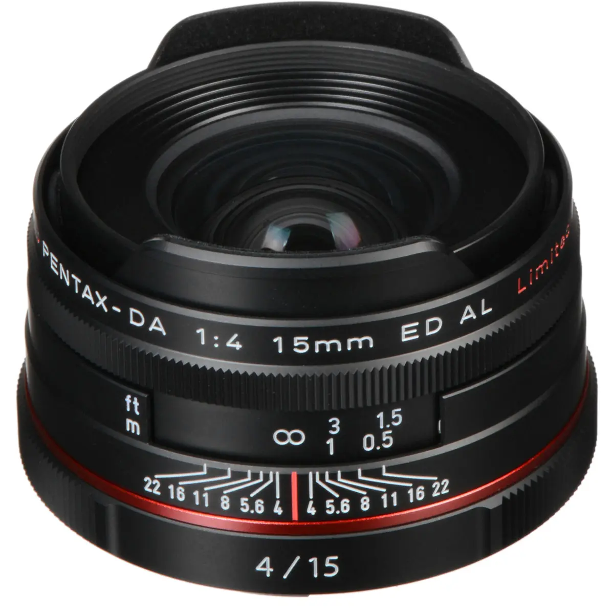 Pentax SMCP-DA 15mm f/4 Aperture ED AL HD Prime Lens for DSLR Cameras, Black - Hybrid Aspheric, Manual Focus, Multi-Coated Glass, Durable