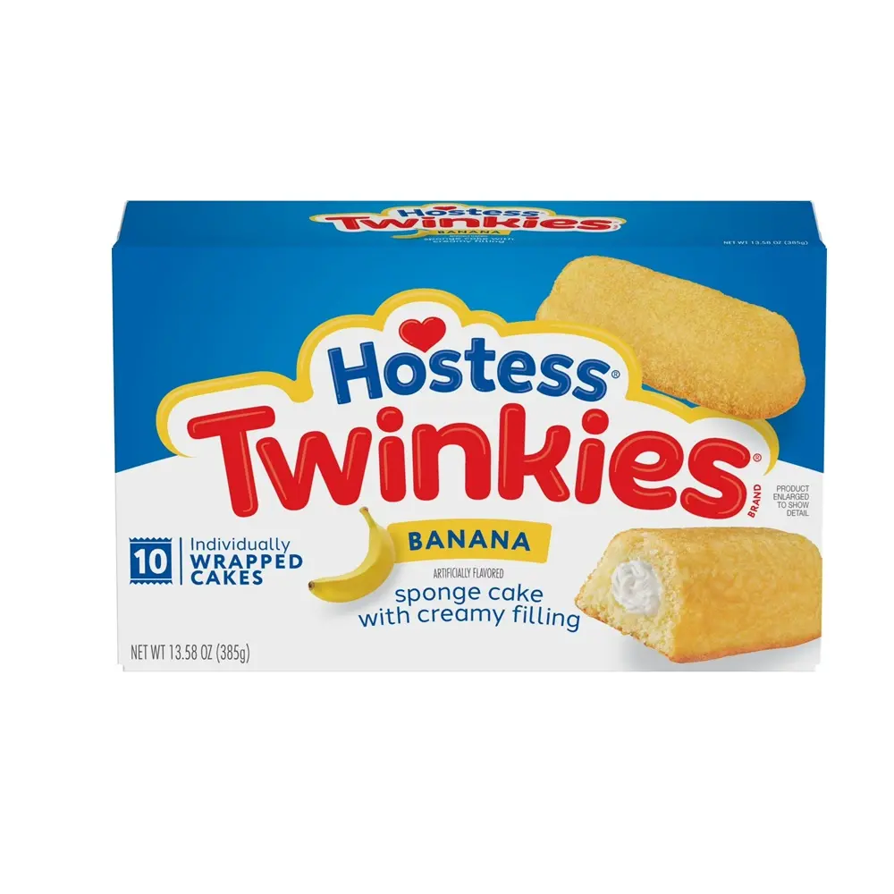 Hostess Twinkies Banana Flavor Snack Cakes, Individually Wrapped, 10 Count