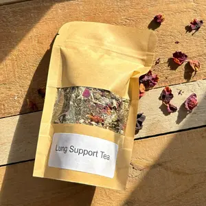 Lung Support Tea with Mullein and Peppermint Leaves - Natural Respiratory Health Beverage