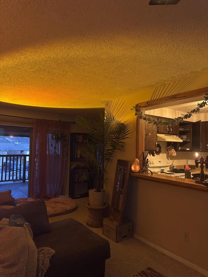 Sunset Lamp Projector Rainbow Projection Lamp Romantic LED Sunset Projection Light for Party Photo Vlog Background Bedroom