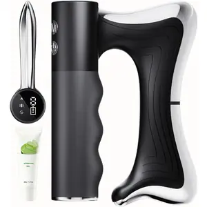 Heated Muscle Scraper Tool –Electric Fascia Knife Massager Heating and Vibration, Muscle Scraper Tool, Body Gua Sha Massage Tool,Fascia Tool Massage Tools for Deep Tissue(No massage cream included)