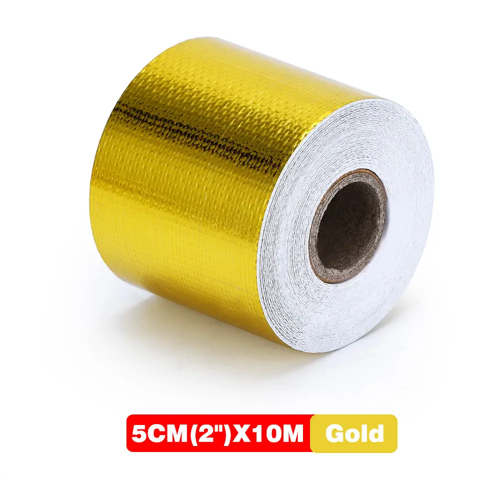 Thermal Exhaust Tape High Temperature Resistant Air Intake Heat Insulation Shield Wrap Reflective Heat Barrier Self Adhesive Adhesive Backed Flexible Engine