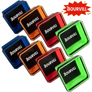 Foldable Magnetic Tray Set, Magnetic Tray for Mechanic's Small Parts, Sorting and Storage, Collapsible, 1/2" Square, 2 lb. Capacity, 4 Colors