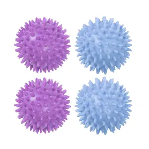 4 Pack 2.36 Inch & Blue Reusable Laundry Balls, Wash Ball, Detergent Ball, Fabric Softener Alternative Reduces Wrinkles, Eco-Friendly Household Cleaning Supplies