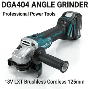 Makita DGA404 125mm    Industrial Metal Cutting Grinding Tool 18V Cordless Brushless Angle Grinder Kit Set Drill Impact Compact High Power Lithium Wrench Rotary Hammer Stand Adjustable