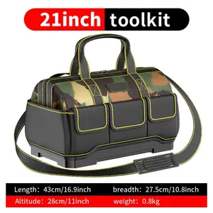 OUDISI Professional Electrician Tool Bag - 1-Count Waterproof Durable Oxford Organizing Tool, Portable Storage Pouch for Outdoor Use, Wear-Resistant Multi-Pocket Organizer, Portable Tool Bag