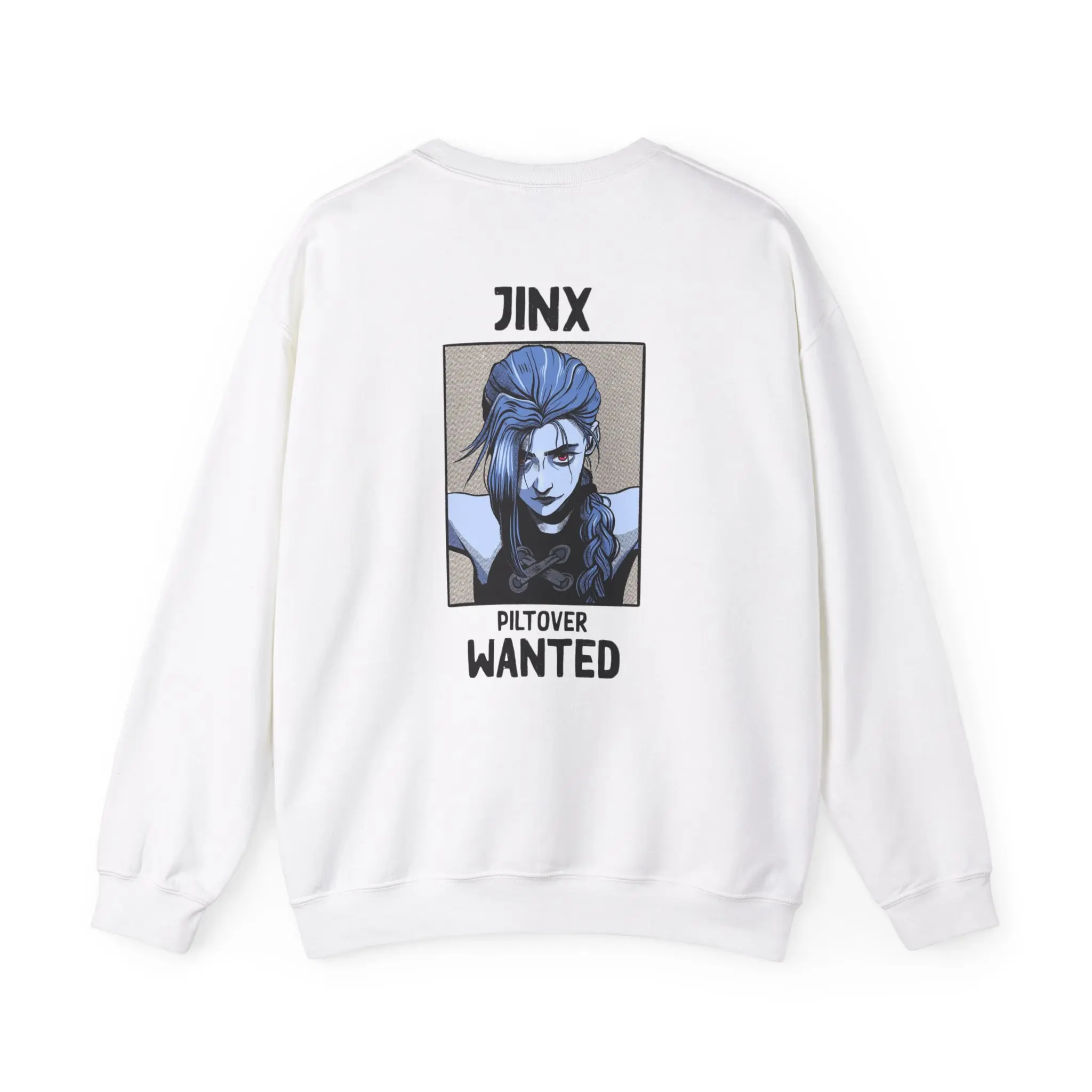 Arcane Jinx Unisex Sweatshirt, League of Legends Character Design, Crewneck Apparel, Heavy Blend Jumper, Gamer Gift, Cosplay Top