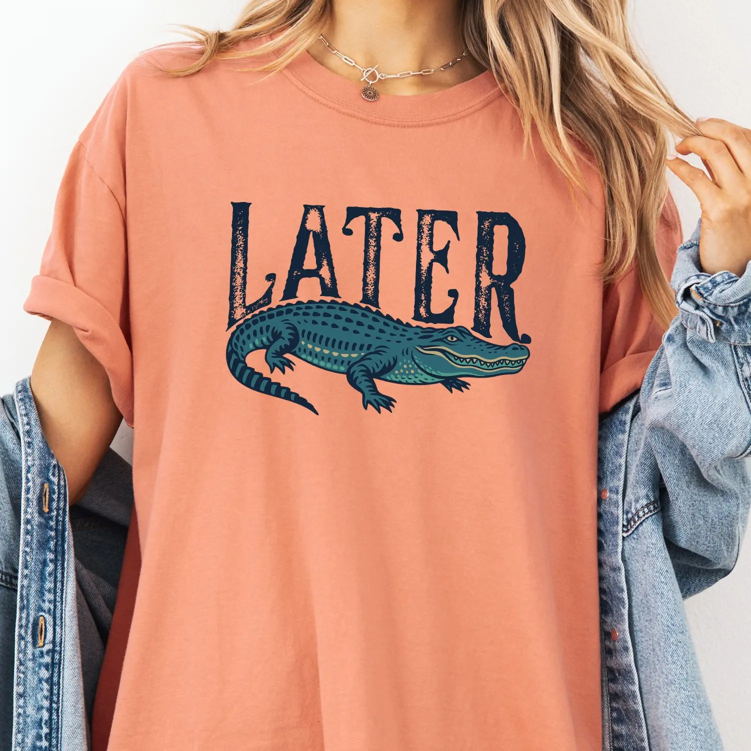 Later Gator DTF Graphic Tshirt, Unisex Apparel, Relaxed Fit, Soft Print