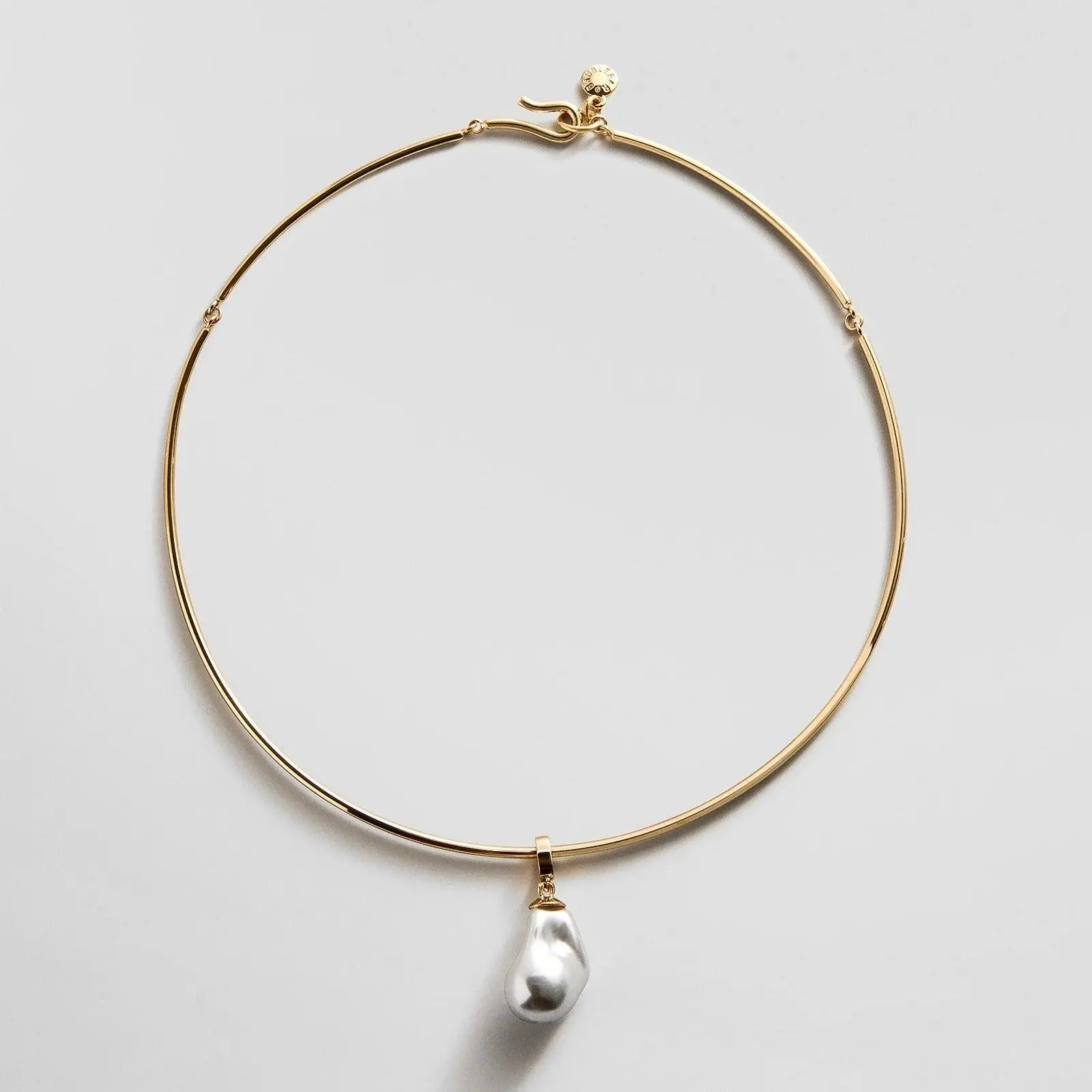 Teagan Pearl Collar Necklace - Gold/Pearl