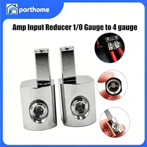 Pair Car Audio Power/Ground 1/0 Gauge to 4 Gauge Amp Input Reducers Wire Reducer Amp Relay car audio