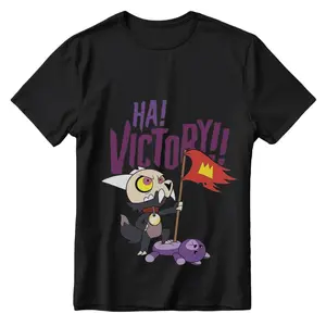 King The Owl House Victory Mode Activated Cartoon Fan Graphic T-shirt Classic Cotton