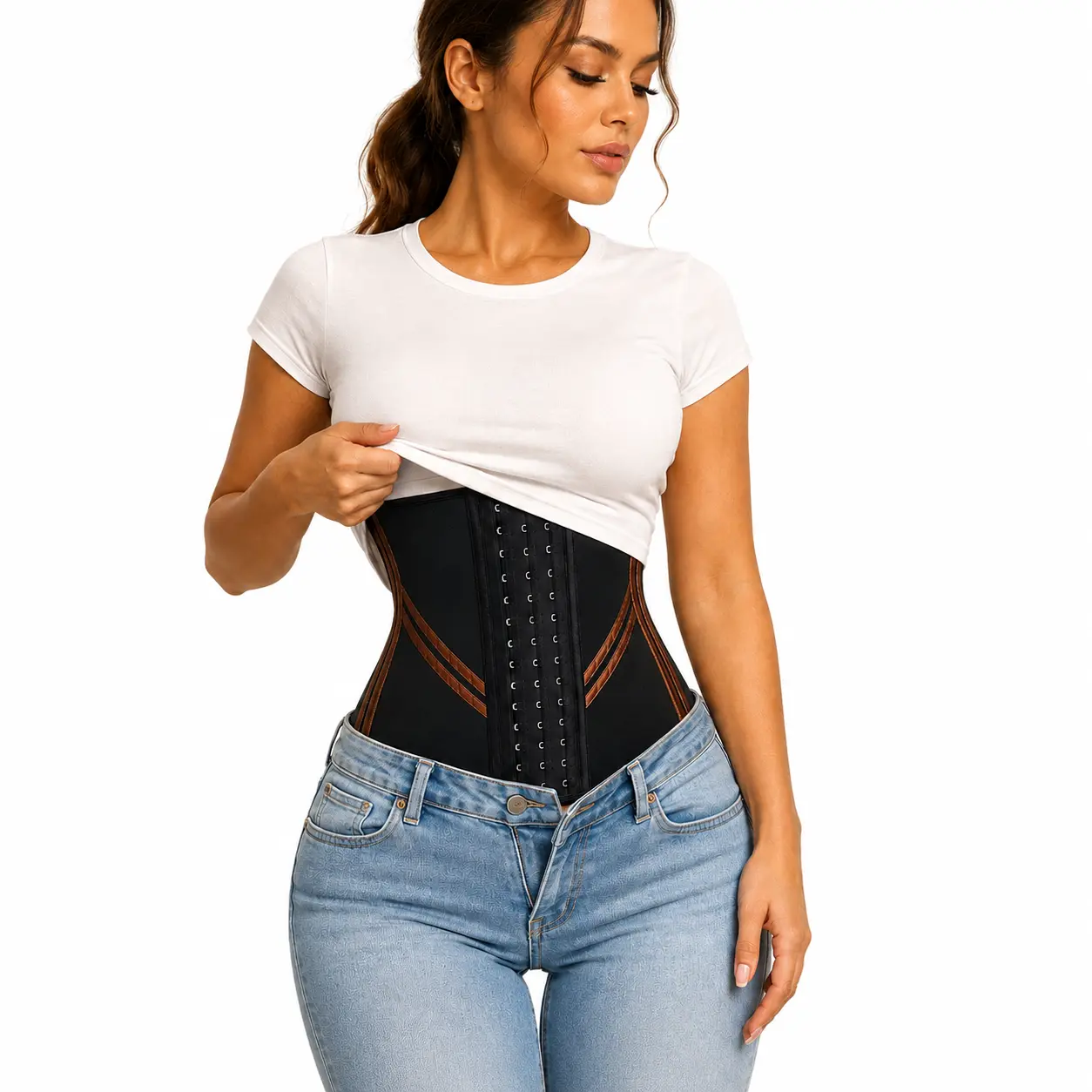 Quishaper Waist Trainer for Women Latex Underbust Cincher Corset, Tummy Control Corset Sport Girder Hourglass Body Shaper Fajas colombianas, Shapewear Women, Compression, Women's Girdle Corsets Colombianas