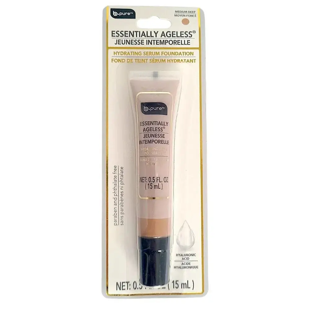 B-Pure Essentially Ageless Hydrating Serum Foundation Medium-Deep .5 oz