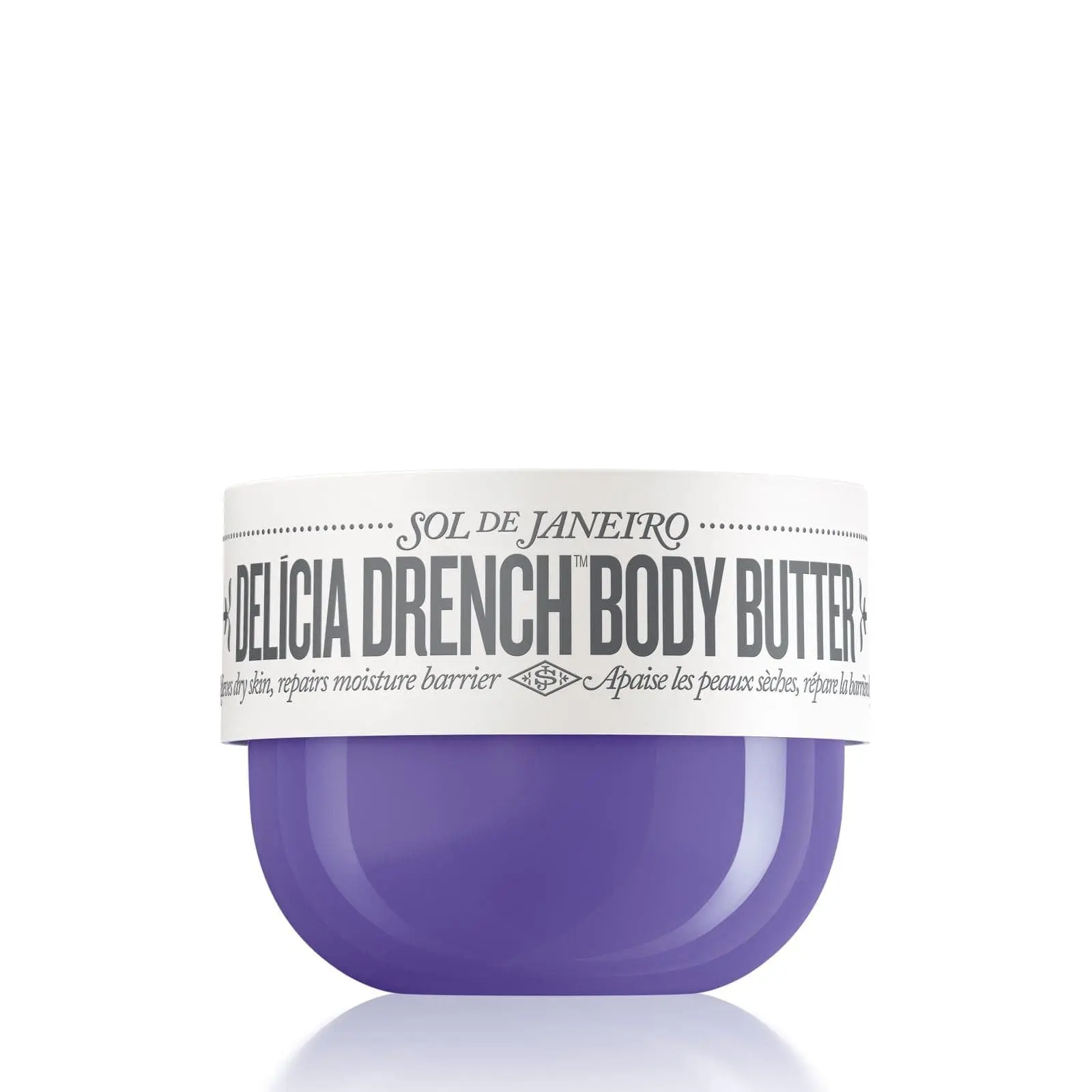 Sol de Janeiro Delícia Drench Body Butter | With Bacuri Butter & Hibiscus for 48-Hour Moisture Lock & Velvety Finish. Notes of Vanilla Orchid & Sheer Sandalwood.