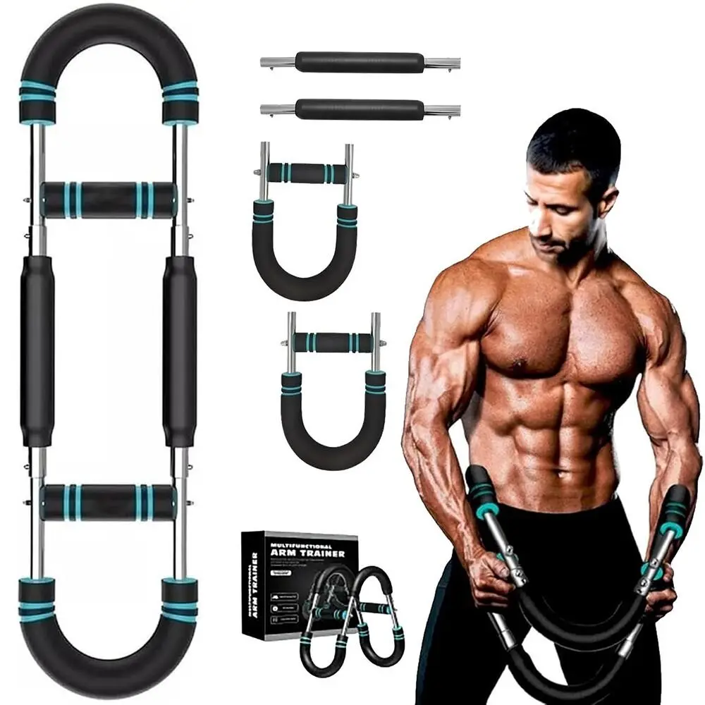 2026 Upgraded Pro Adjustable Resistance Power Twister Bar (60-90lb), Home Workout Tool for Men, Forearm Chest Shoulder Trainer, Compact Disassembled Fitness Equipment