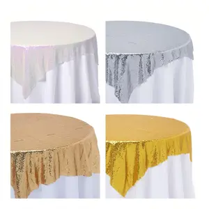 Sequin Overlay 72" x 72" - Available in Various Colors with Unique Patterns and Edges