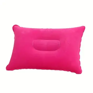 Ultra-Light A4 Size Inflatable Travel Pillow, Small Square Velvety Fabric Air Pillow, Easy Storage, Ideal for Camping, Home Office, Hiking, Nap
