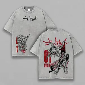 Neon Genesis Evangelion EVA Unit-01 Printed Unisex Washed T-Shirt fathersdaygift