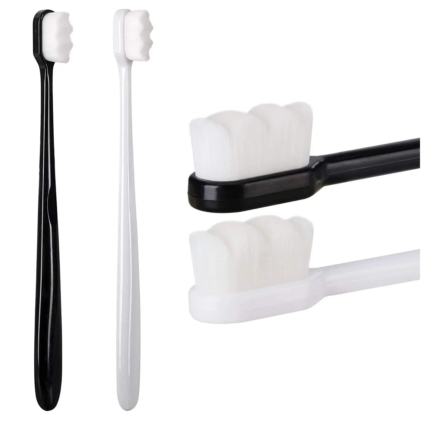 Extra Soft Toothbrush, Ultra Soft-bristled Adult Toothbrush Micro Nano 15000 Floss Bristle Good Cleaning Effect for Sensitive Teeth Oral Gum Recession Cleanser Comfort