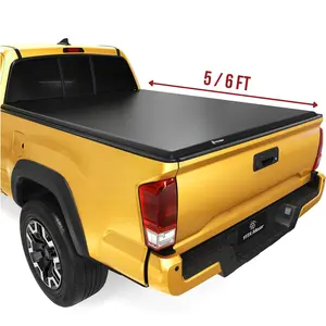 5 / 6 Ft Bed [Fits 2005-2015 Toyota Tacoma] Soft Tri Fold Truck Bed Tonneau Cover - Yitamotor
