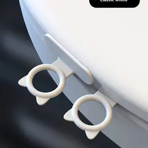 2pcs European style toilet lid opener, slip-resistant door cabinet handle