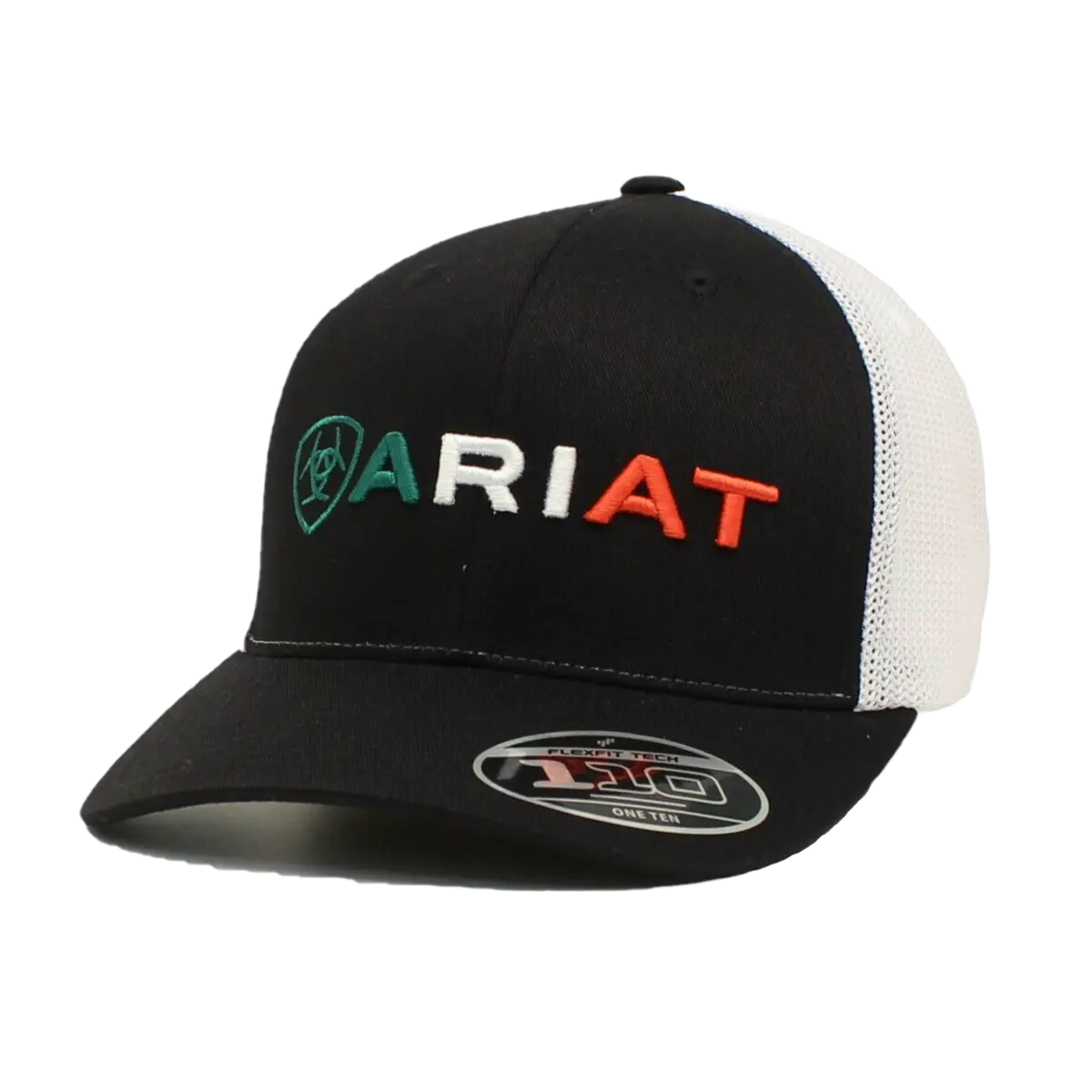 Ariat® Men's Black Mexican Flag Embroidered Logo Baseball Cap A300012201