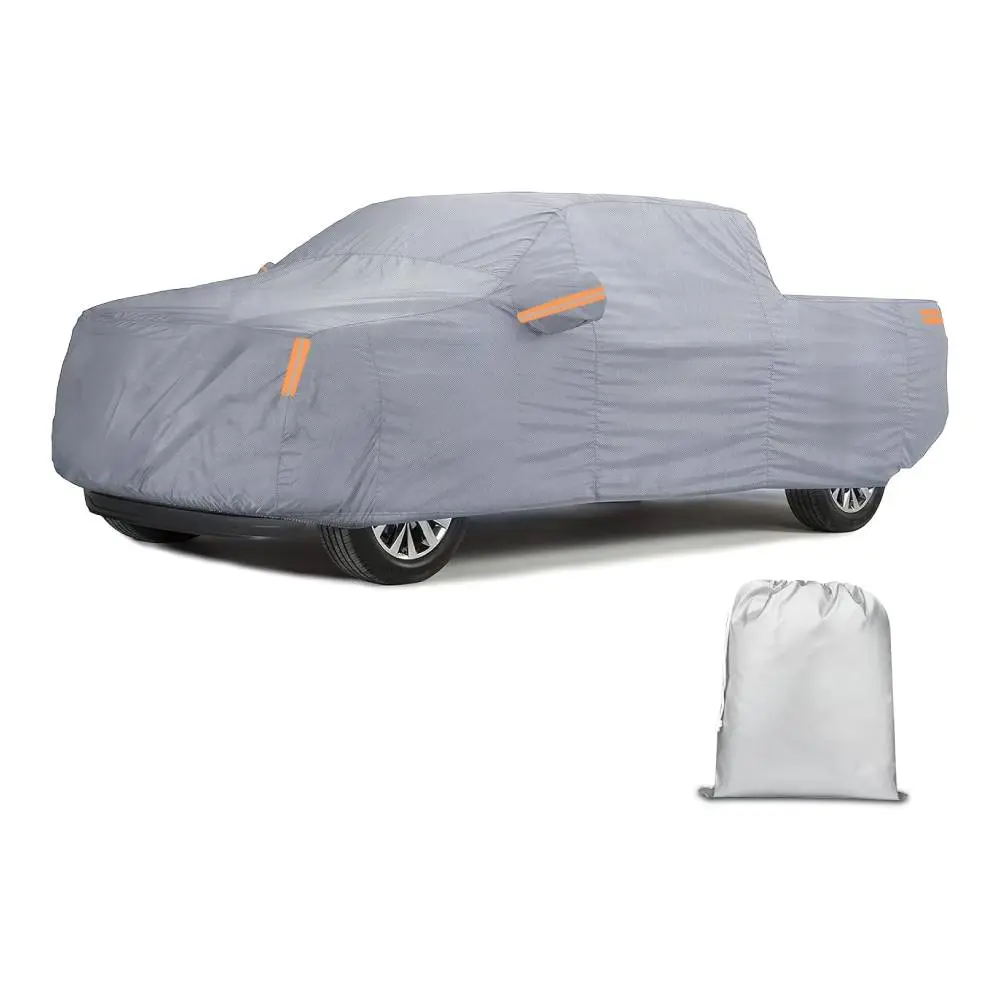 Nilight Heavy-Duty Waterproof All-Weather Truck Cover with Zipper & Cotton Layer, Extra Thick, Universal Fit (Up to 242" Overall, 146" Max Cab Length, 210" M Fit Length), M Fit Length Up To 210\