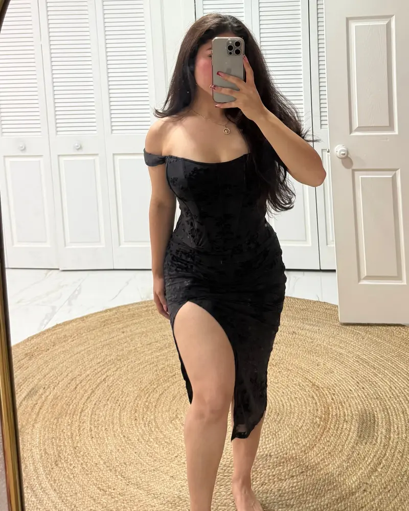 black corset dress zara Zara Embellished Bandeau Cowl Neck Mini Dress in Black