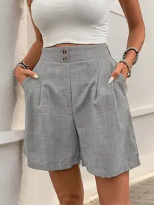 Women's Casual Basic Loose-Fitting Short Fitted Pants, Comfortable Daily Wear, Versatile Stylish Design, Perfect for All Occasions