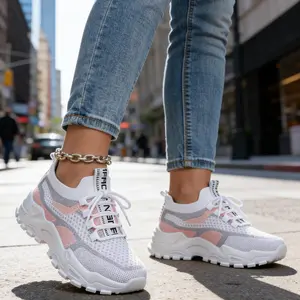 Woman'Shoes Chunky Sneakers Women's Casual Shoes Air Mesh Breathable Sports Shoes For Women's Soft Sole Running Shoes