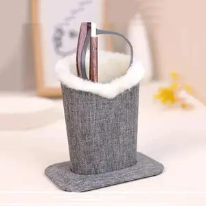 1-Pack Winter Plush Eyeglass Holder Stand Soft Sunglasses Display for Desk or Shelf