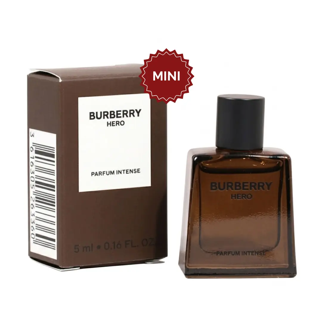 Burberry Hero Parfum Intense Mini For Men 5ml | Luxury Men's Parfum Splash | Woody Leather Fragrance Travel Size