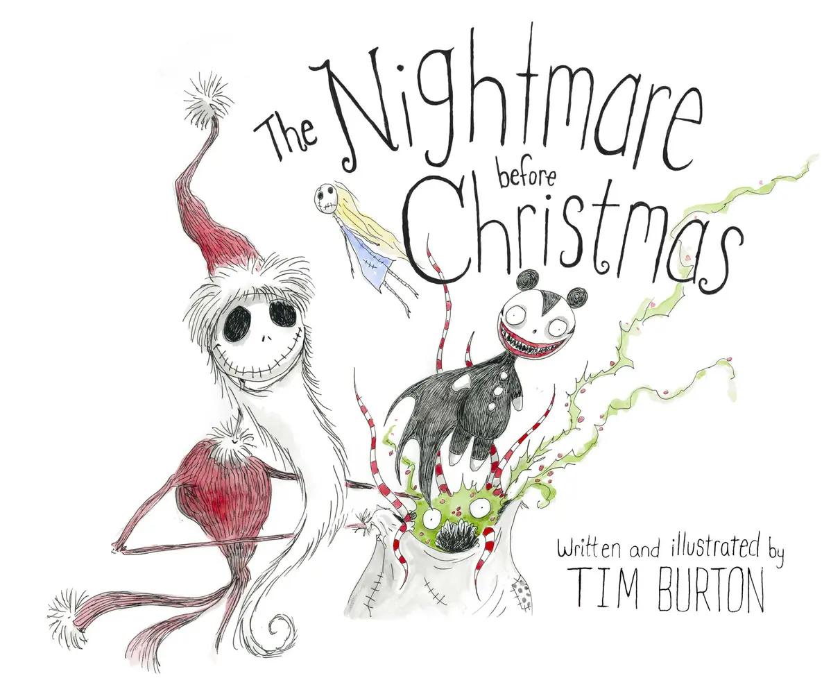 Used Literature Book - Tim Burton's The Nightmare Before Christmas Fiction Novel Picture Book (Hardcover, English), Fiction Books